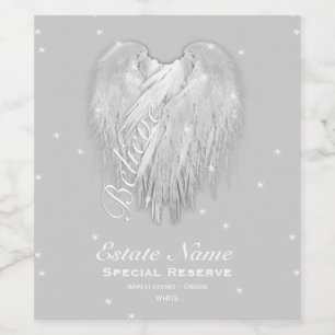 ANGEL WINGS 'Believe' Magic Heart Wine Label
