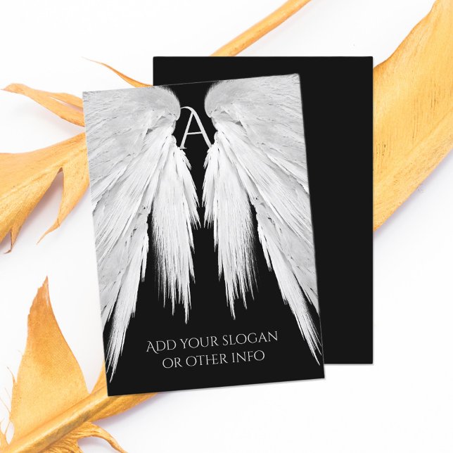 Angel Wings Black Business Card (Creator Uploaded)