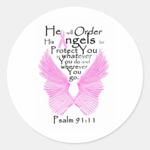 Angel Wings Classic Round Sticker