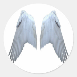 Angel Wings Classic Round Sticker