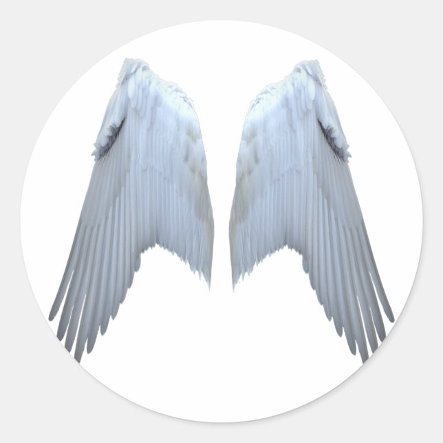 Angel Wings Classic Round Sticker (Front)