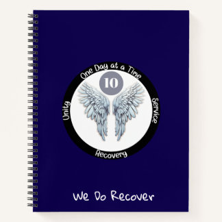 Angel Wings - Custom 12 Step Recovery Notebook