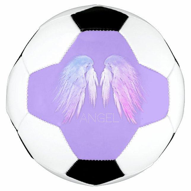 ANGEL WINGS Fairy Purple Custom Name Football (Front)