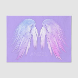 ANGEL WINGS Fairy Purple Custom Name Tissue Paper