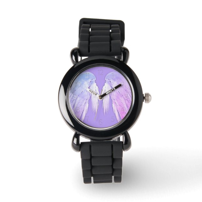 ANGEL WINGS Fairy Purple Numbered Watch (Front)