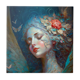 Angel Wings Fantasy Art Ceramic Tile
