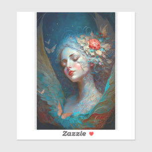 Angel Wings Fantasy Art Sticker