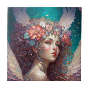Angel Wings Fantasy Art Tile
