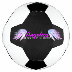 ANGEL WINGS Fantasy Colour with Purple Name Football