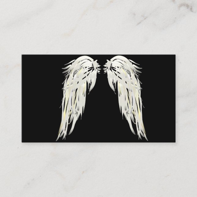 Angel Wings Feathers Christian Business Cards (Front)