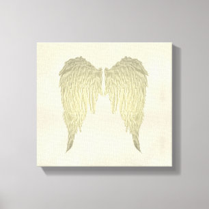 Angel Wings Gold Wall Hanging Painting on Canvas