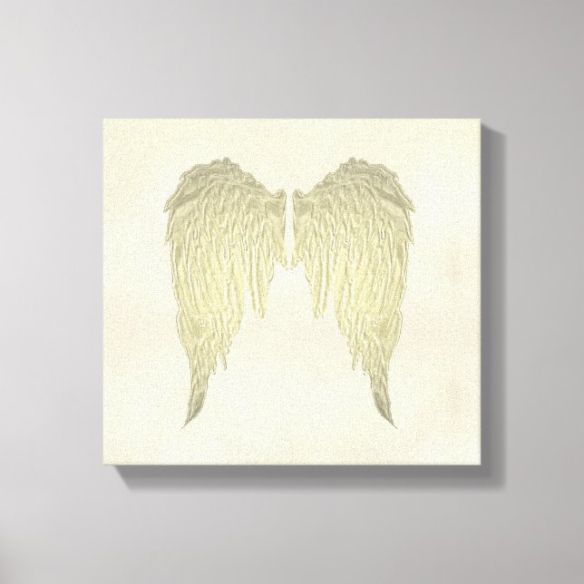 Angel Wings Gold Wall Hanging Painting on Canvas (Front)