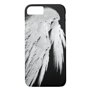 ANGEL WINGS Grey Touched Feathers Left Custom iPhone 8/7 Case