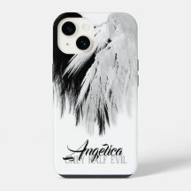 ANGEL WINGS HEART Black+White Only Half Evil Funny