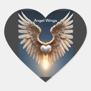 Angel Wings Heart Sticker