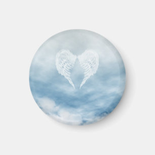 Angel Wings in Cloudy Blue Sky Magnet