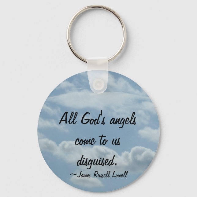 Angel Wings in the Clouds Key Chain (Front)