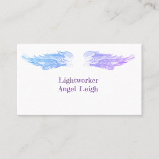 Angel Wings Light, Spiritual, Reiki, business card
