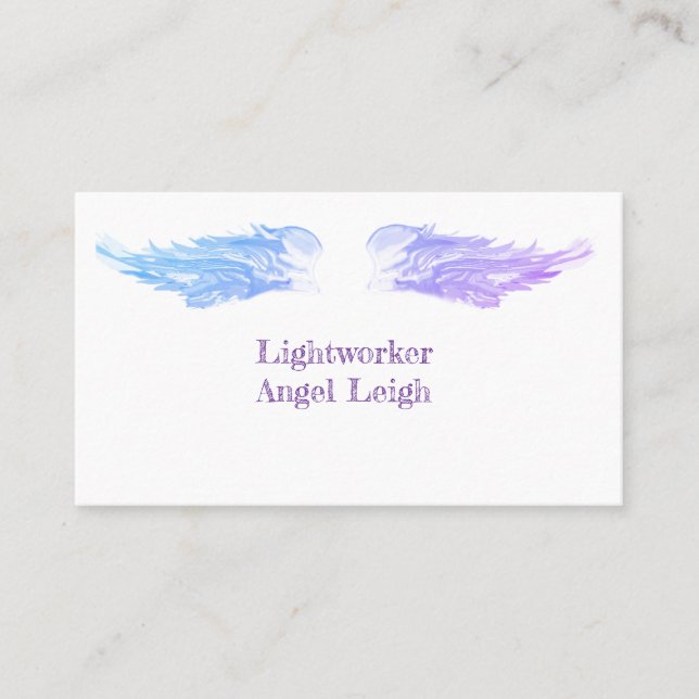 Angel Wings Light, Spiritual, Reiki, business card (Front)