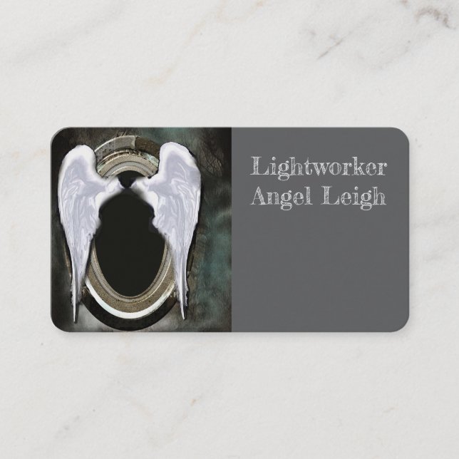 Angel Wings Light, Spiritual, Reiki, business card (Front)