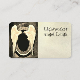 Angel Wings Light, Spiritual, Reiki, business card