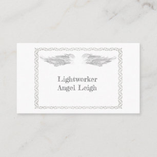 Angel Wings Light, Spiritual, Reiki, business card