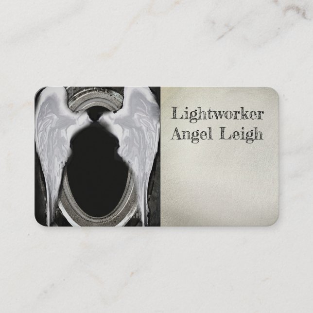 Angel Wings Light, Spiritual, Reiki, business card (Front)