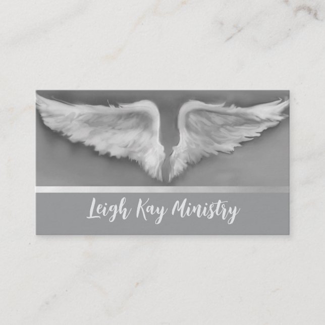 Angel Wings lightworker spiritual business cards (Front)