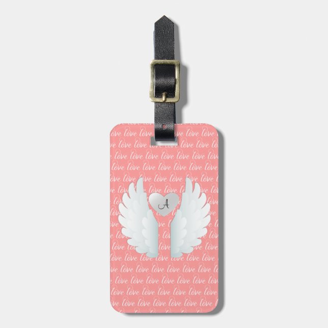 Angel Wings Luggage Tag (Front Vertical)