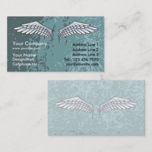 Angel Wings Muddy Blue Business Card