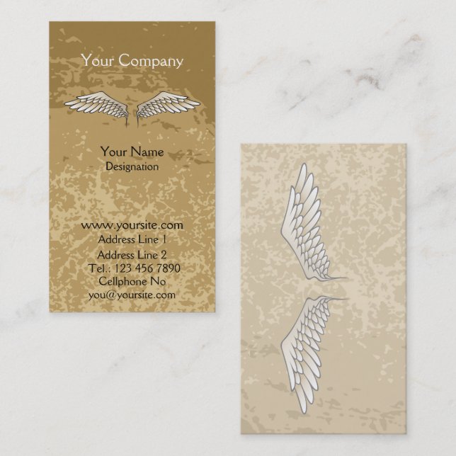 Angel Wings Muddy Business Card (Front/Back)