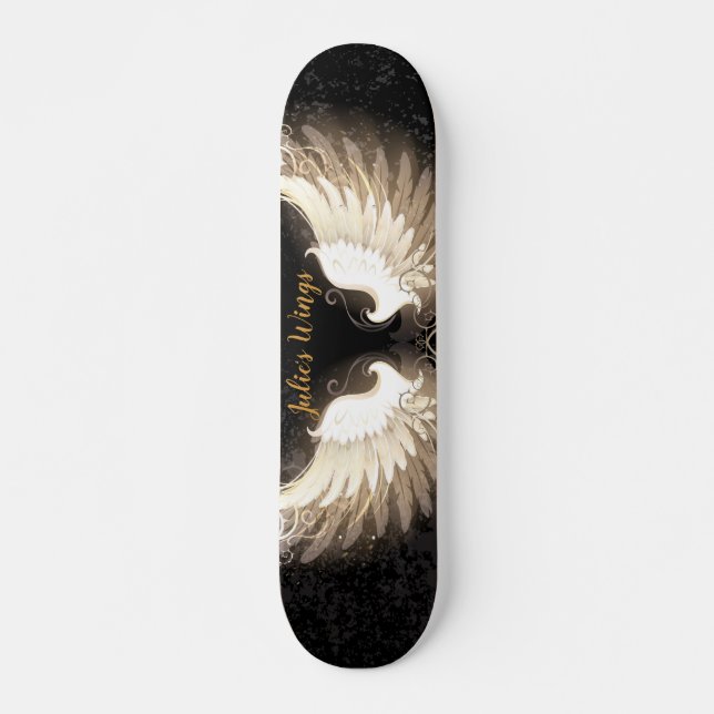 Angel Wings, Personalised Deck Skateboard (Front)