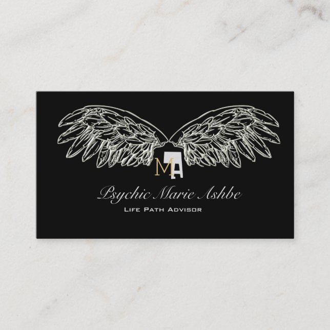 Angel Wings Psychic Medium Business Cards (Front)