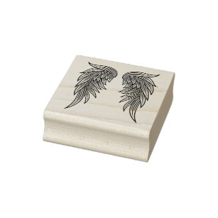 Angel Wings Rubber Stamps Self Inking Stamps Zazzle UK