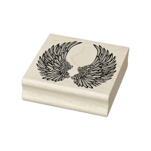 Angel Wings Rubber Stamps Self Inking Stamps Zazzle UK