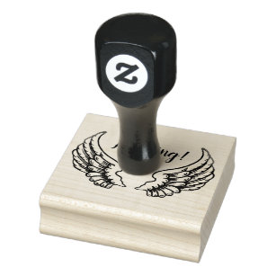 Angel Wings Rubber Stamps Self Inking Stamps Zazzle UK