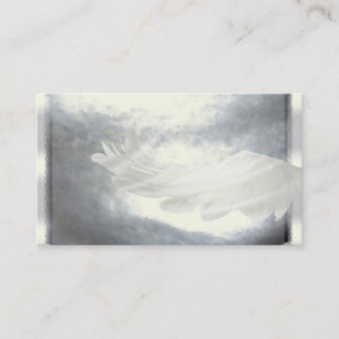 Angel Wings Silver Light Business Cards