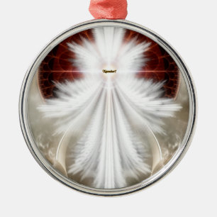 Angel Wings Snowflake Fractal Art Metal Tree Decoration