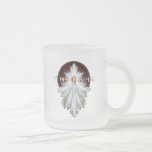 Angel Wings Snowflake Merry Christmas TW ISO Frosted Glass Coffee Mug