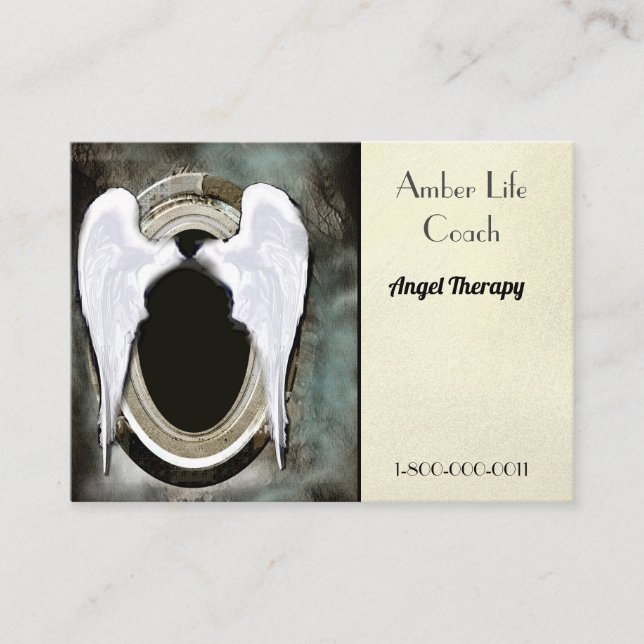 Angel Wings, Spiritual, Christian, Business Card (Front)