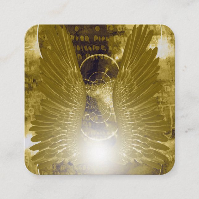 Angel Wings Square Business Card (Front)
