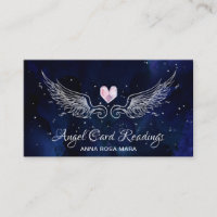 *~* Angel Wings Starry Night Sky Crystal Heart