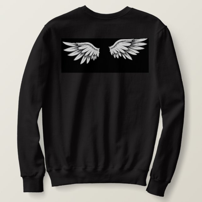 angel wings sweatshirt (Design Back)