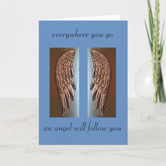 Angel wings sympathy card (Front)