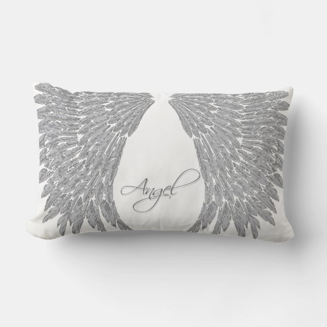 Angel Wings Throw Pillow (Front)