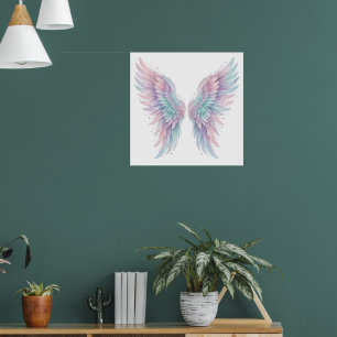 Angel Wings Watercolour Art Print Spiritual Wall