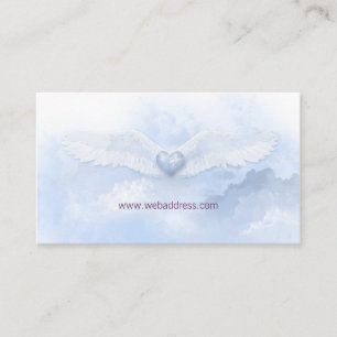 Angel Wings  White Christian Business Card
