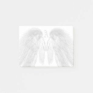 ANGEL WINGS White Custom Monogram Post-it Notes