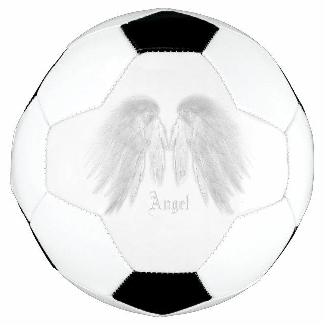 ANGEL WINGS White Custom Name Football (Front)