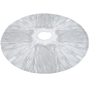 ANGEL WINGS White Heavenly Holly Monogram Fleece Tree Skirt